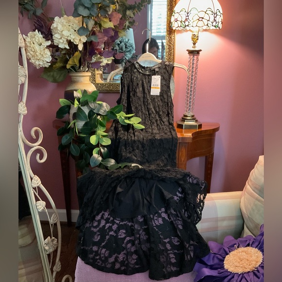 Karen Kane Long Fitted Sleeveless, Lace, Dress in BLACK. Size S NWT’S - Picture 7 of 9